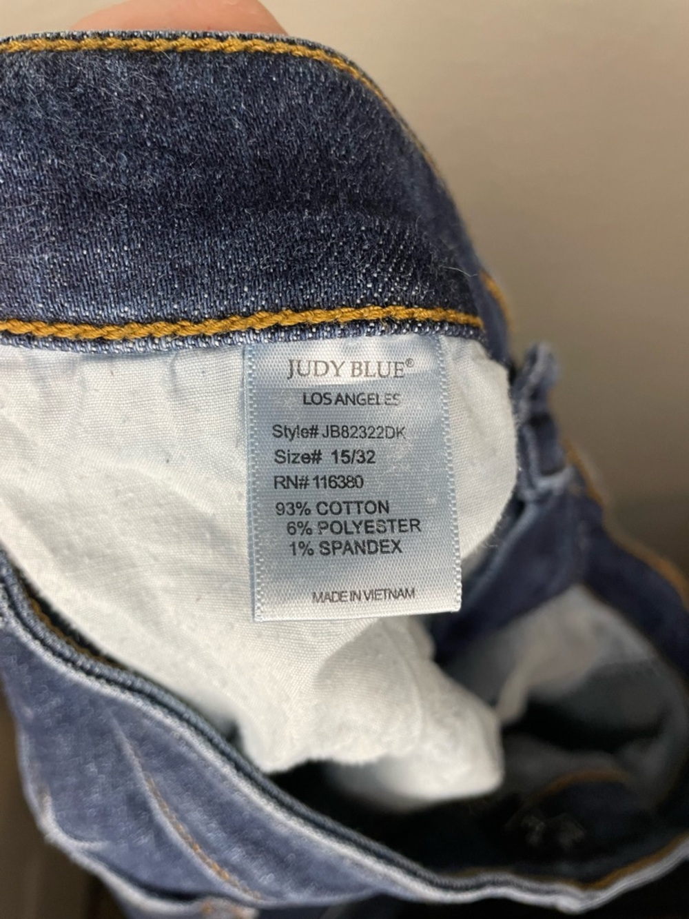 Judy Blue 15/32 Slim Fit High Rise Destroy Shark Bite Hem Stretch Denim Jeans - Picture 8 of 14
